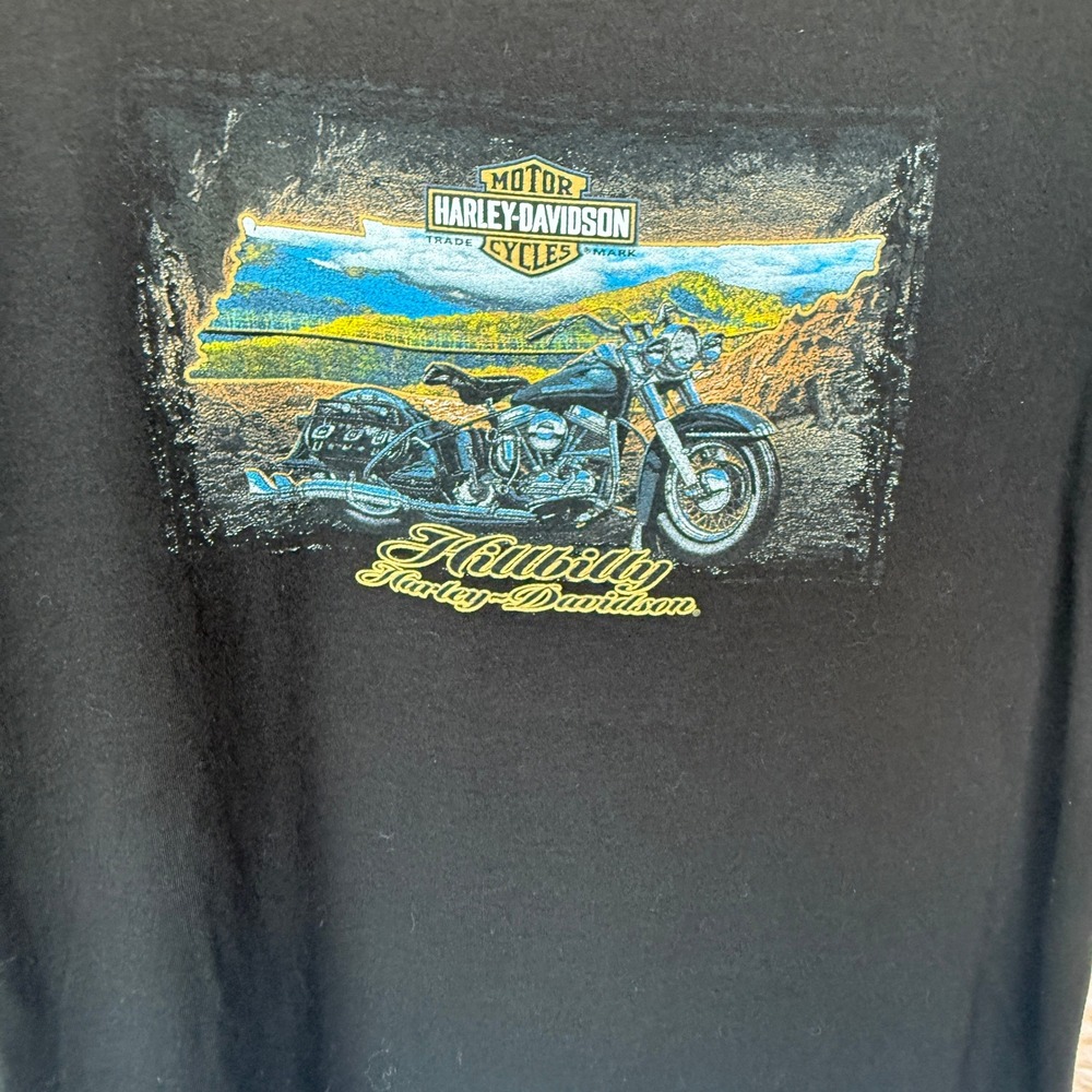 Harley Davidson Hillbilly Graphic Tee Shirt Smoky Mountains Motorcycle‎ T Shirt - Picture 2 of 6